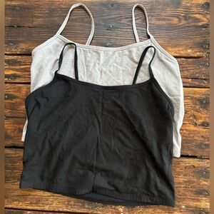Wild Fable Black and Gray Camisole Set